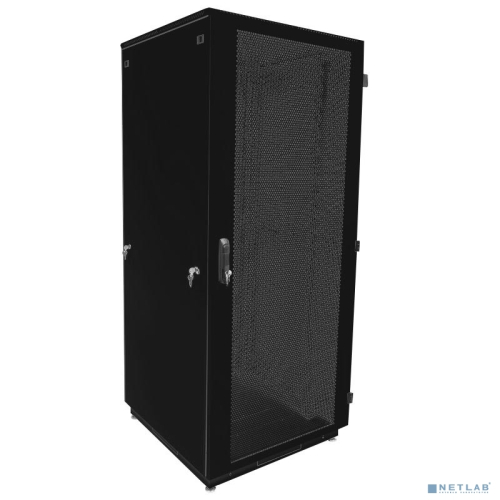 Шкаф телекоммуникационный напольный 33U (600x1000) дверь перфорированная 2 шт, цвет черный (ШТК-М-33.6.10-44АА-9005)