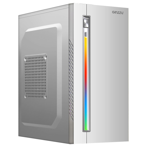 Корпус Ginzzu D380 RGB White w/ o PSU