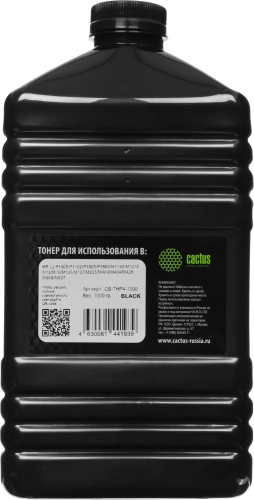 Тонер Cactus CS-THP4-1000 черный флакон 1000гр. для принтера CB435A/CB436A/CE278A/CE285A/CF283A/CF244A/CF283X (для оригинальных картриджей)
