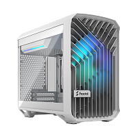 Корпус ПК без блока питания/ Case Fractal Design Torrent Nano RGB TG Clear Tint, Mini-Tower, 1x180mm RGB, 2xUSB-A 3.2 + 1xUSB 3.2 Type-C mITX, mDTX White (FD-C-TOR1N-05)