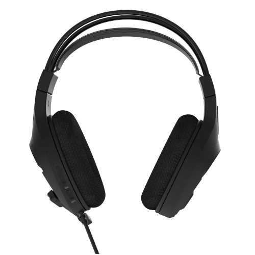 Perfeo игровая гарнитура RGF AIR черная 1,8 м, разъем 3,5 мм (4 pin) и USB (LED), переходник (PF_C3926)