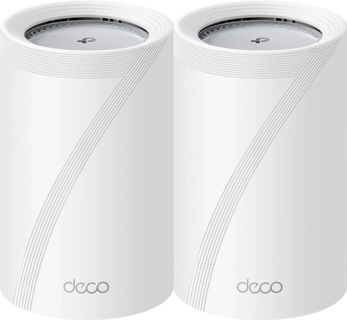Бесшовный Mesh роутер TP-Link Deco BE65 Pro (DECO BE65 PRO(2-PACK)) BE9300 100/1000/2500/5000BASE-T белый (упак.:2шт)