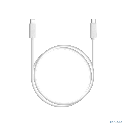 Bion Кабель для зарядки USB Type-C to Type-C (CM/ CM), 3A, 60W, 1м, белый [BXP-CCP-USBC-CMCM-1M-W]