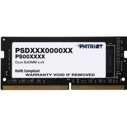 Модуль памяти PATRIOT 8GB DDR4 SODIMM 3200MHz PC25600 260-pin CL22 1.2V (PSD48G320081S)