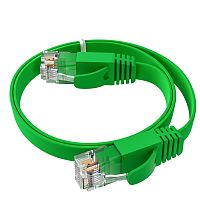 Патч-корд PROF 1.5 м RJ-45 плоский зеленый (GCR-52837)