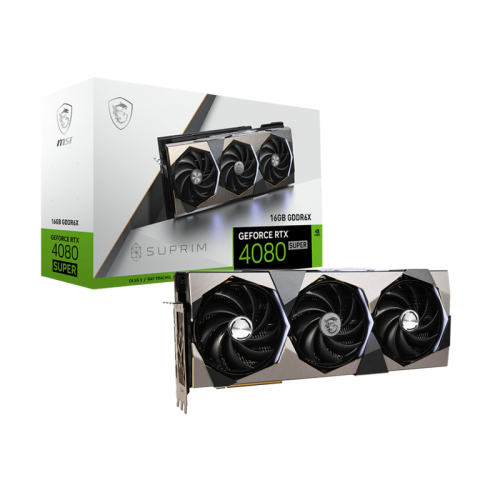 Видеокарта/ VGA MSI NVIDIA GeForce RTX 4080 SUPER 16G SUPRIM 16GB, GDDR6X/256-bit, PCIe 4.0, 1xHDMI 2.1, 3xDP, 3.9-slot