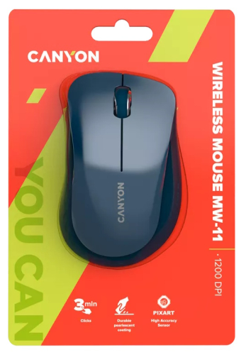 Мышь CANYON Wireless MW-11 Blue (CNE-CMSW11BL) фото 6