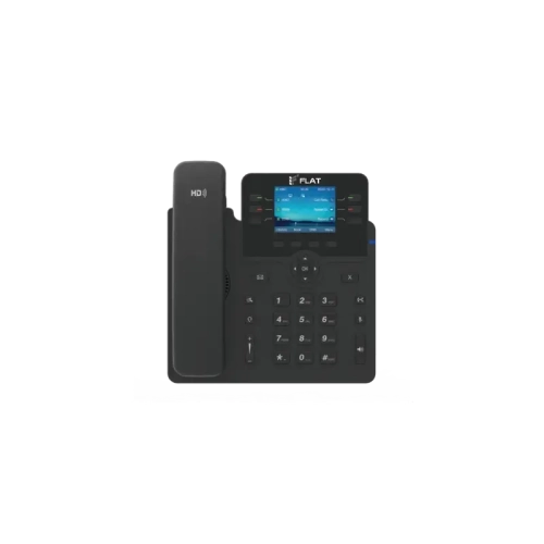 IP-телефон Flat-Phone B6: 6 SIP-аккаунтов, 2 порта 10/ 100/ 1000BASE-T (RJ-45), ЖК-дисплей, PoE, адаптер питания 220В (FLAT-PHONE-B6P)