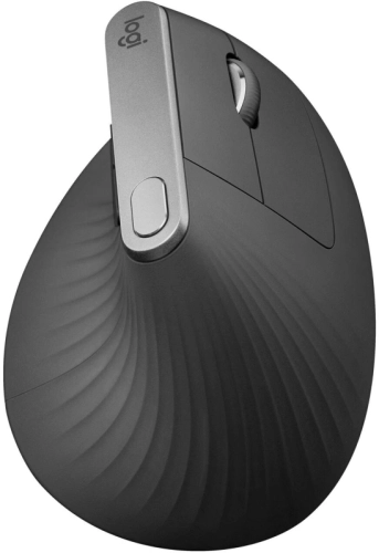 Мышь Logitech MX Vertical черный/ черный оптическая (4000dpi) беспроводная BT/ Radio USB (6but) (910-005451)