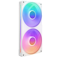 Кулер для корпуса ПК/ Case Cooler NZXT F240 RGB Core (120x120x25mm, 4-pin PWM, RGB, 75.12CFM, 30dBA, 2400RPM, White, Single-Frame RGB Fan Unit) (RF-U24HF-W1)
