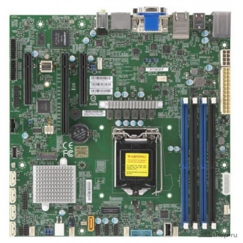 Материнская плата Supermicro X11SCZ-F mATX/ 1x LGA1151/ 4x DDR4/ iC246/ 2x GbE (MBD-X11SCZ-F-O)