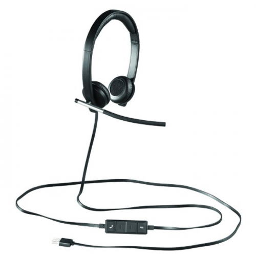 Гарнитура Logitech H650e, Wired, Headset, Stereo, 50 - 10000 Гц, USB, Black (981-000519)] фото 2