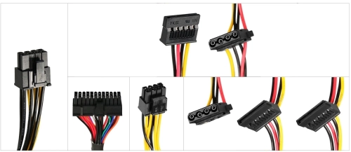 Блок питания KingPrice TFX 350W KPPSU350 (20+4pin) 80mm fan 3xSATA (KPPSU350-TFXV3) фото 8