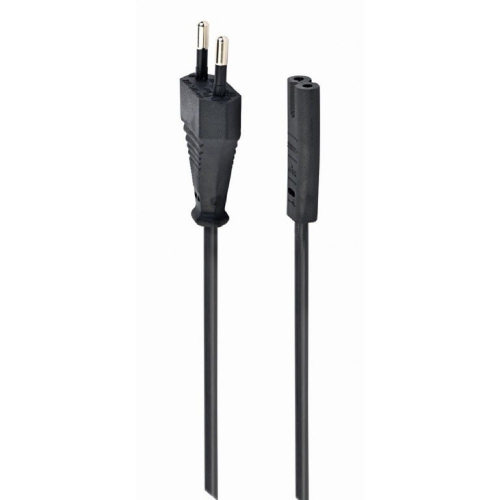 Cablexpert Кабель питания для ноутбуков, аудио/ видео техники 1,8м, VDE, 2-pin, черный, пакет