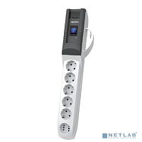 ZIS Сетевой фильтр Pilot - Pro USB {5 с заземлением +1 в формате GP, USB 3A, с разъёмами type A, C} 10м [арт.185] (PILOT - PRO USB 10M)