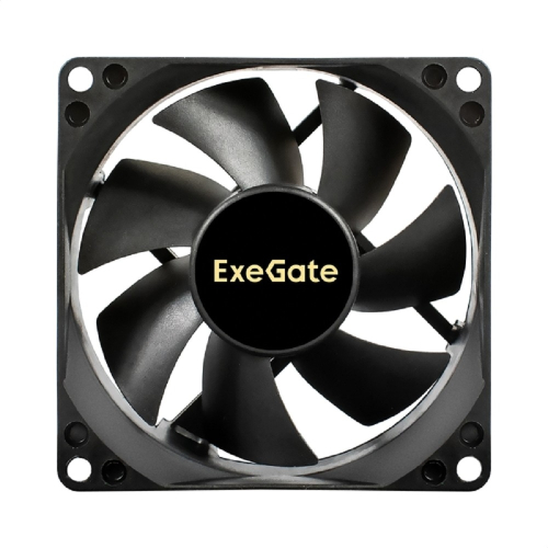 Exegate EX297043RUS Вентилятор 12В DC ExeGate ExtraSilent ES08025S3P (80x80x25 мм, Sleeve bearing (подшипник скольжения), 3pin, 2100RPM, 21dBA)