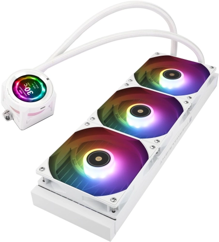 Система водяного охлаждения Thermalright Core Vision 360 ARGB (C-VISION-360-WH-ARGB) Система водяного охлаждения Thermalright Core Vision 360 ARGB Soc-AM5/ AM4/ 1200/ 1700/ 1851 белый 4-pin 28.1dB Al LCD Ret (C-VISION-360-WH-ARGB) фото 8
