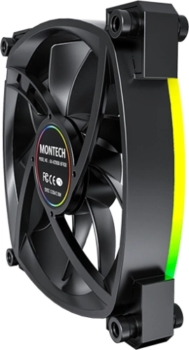 Вентилятор для корпуса Montech AX120 ARGB 120х120x25 черный 4-pin 27дБ (упак.:3шт) (AX120 PWM BLACK 3 IN 1) Ret фото 5