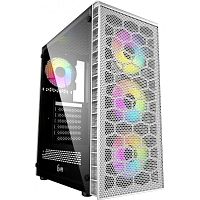 Powercase CMIZ4CW-L4 Корпус Mistral Z4 С White, Tempered Glass, Mesh, 4x 120mm 5-color LED fan, белый, ATX (CMIZ4CW-L4)