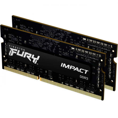 Модуль памяти Kingston FURY Impact DDR3L 16GB 1866MHz CL11 SODIMM 1.35V Kit of 2 (KF318LS11IBK2/16)