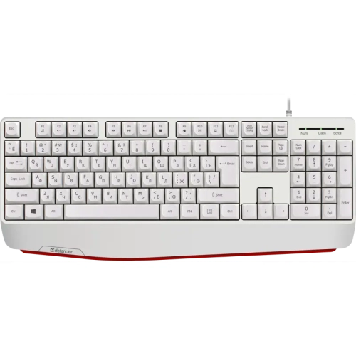 Defender Проводная клавиатура Atom HB-546 RU,белый,104+FN,1.8м (45547)