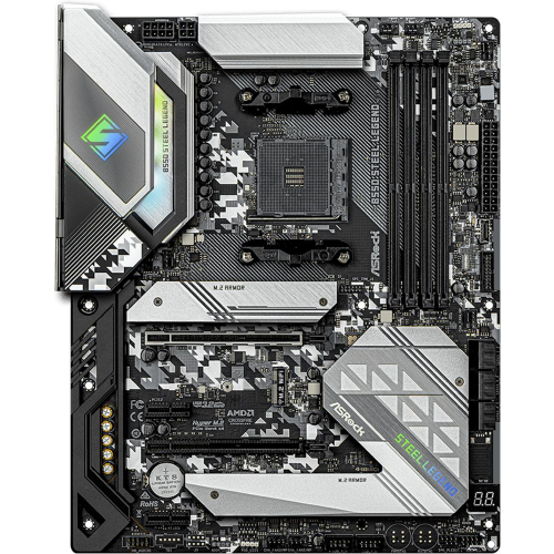 Материнская плата ASRock OEM B550 STEEL LEGEND, Socket AM4, AMD B550, 4xDDR4-3200, HDMI+DP, 2xPCI-Ex16, 2xPCI-Ex1, 0/ 1/ 10), 2xM.2, 8 Ch Audio, 1x2,5GLan, (4+4)xUSB2.0, (3+2)xUSB3.2, (1+1)xUSB3.2 Type-C™, 1xP (B550 STEEL LEGEND||OEM)