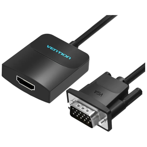 Мультимедиа конвертер Vention VGA + аудио > HDMI, гибкий, черный (ACNBB)