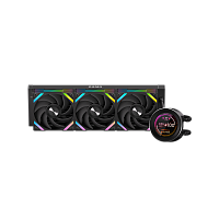 Водяное охлаждение для процессора/ Water Cooling System SAMA Q60 Black (360mm, LED temp., Black, ARGB/ Fans: 3x120mm, 86CFM, 30dBA, 2600RPM/ Pump height 64mm, 30dBA, 2800RPM, Rad thickness 27mm/ S: 18 (Q60-BKWANNO3-G)