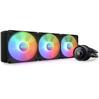 Система жидкостного охлаждения для ПК/ Water Cooling System NZXT Kraken 360 RGB (270W, 360mm, LED temp., Black, RGB/ Fans: 3x120mm, 78.86CFM, 33.88dBA, 1800RPM/ Pump height 55.97mm, 2800RPM, Rad thickness (RL-KR360-B1)