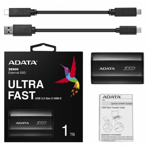Внешний жесткий диск A-DATA SE800 1 Тб USB-C (ASE800-1TU32G2-CBK) фото 6