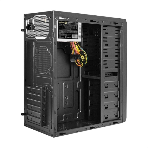 Exegate EX283221RUS Корпус Miditower ExeGate UN-605B Black, ATX, , 2*USB, Audio, замок блокировки кнопки питания фото 2