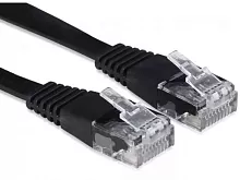Патч-корд Buro BU-C6-FLAT-3M-B cat.5E molded 3м черный RJ-45 (m)-RJ-45 (m)