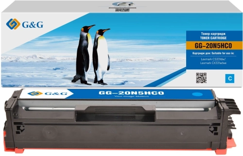 Картридж лазерный G&G GG-20N5HC0 20N5HC0 голубой (4500стр.) для Lexmark CS331dw/ CX331adwe