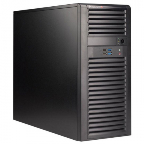 Supermicro SuperWorkstation SYS-5039C-T (X11SCA, CSE-732D4-500B) ( Single Socket H4 (LGA 1151) supports Intel® Xeon® processor E-2100 / E-2200, Intel® C246 chipset, 4xDDR4 Up to 128GB ECC UDIMM, 2 PCI-E 3.0 x16 running at NA/16 or 8/8, 1 PCI-E 3.0 x4 slot