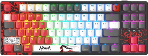Клавиатура A4Tech WS87 Naraka механическая черный/красный USB беспроводная BT/Radio for gamer LED (WS87) (WS87#MLN)
