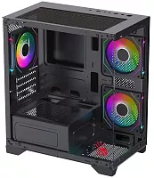 Корпус Bloody BD-CC103F черный без БП mATX 7x120mm 1xUSB2.0 1xUSB3.0 audio bott PSU (BD-CC103F-BK)