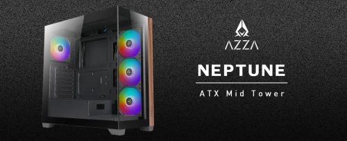 Корпус Azza Npetune черный без БП ATX 4x120mm 2xUSB2.0 1xUSB3.0 audio bott PSU (NEPTUNE CSAZ-491) фото 6