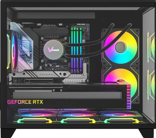 Корпус Formula Crystal Z9ML Floe черный без БП mATX 4x120mm 2xUSB3.0 audio bott PSU (CRYSTAL Z9MLFLOE) фото 3