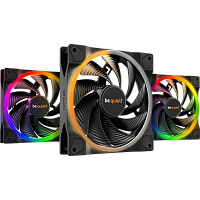 Кулер для корпуса/ Case Cooler be quiet! LIGHT WINGS 140mm PWM high-speed 3-Pack (140x140x25mm, 4-pin PWM, ARGB, 71.7CFM, 31dBA, 2200RPM, Black, 3pcs) (BL079)