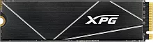Твердотельный накопитель/ ADATA SSD GAMMIX S70 BLADE, 512GB, M.2(22x80mm), NVMe, PCIe 4.0 x4, 3D TLC, R/W 7400/6800MB/s, IOPs 425 000/510 000, DRAM buffer 512MB, TBW 370, DWPD 0.4, with Heat Spreader (5 ле (AGAMMIXS70B-512G-CS)