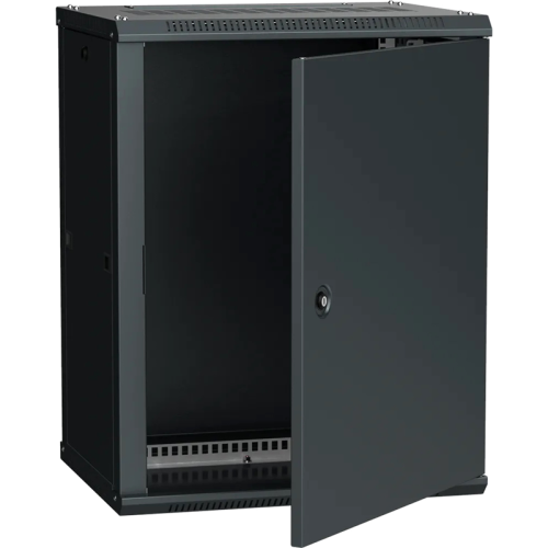 Шкаф LINEA W 12U 600x450 мм дверь металл, RAL9005 (LWR5-12U64-MF)