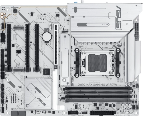 Материнская плата ASUS X870 MAX GAMING WIFI7 W, AM5, X870, 4*DDR5, 4*SATA, 3*M.2, 4*USB 3.2, 4*USB 2.0, 2*Type-C, 5*PCIx16, HDMI, ATX; 90MB1LZ0-M0EAY0