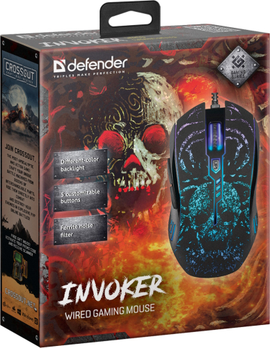 Мышь проводная игровая Defender Invoker GM-947 (52947) фото 7