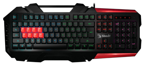Клавиатура A4Tech Bloody B3590R механическая черный/красный USB for gamer LED (B3590R (BLACK+RED))