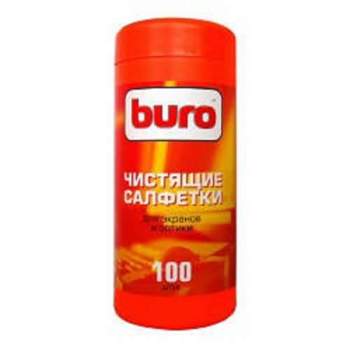 Салфетки Buro BU-Tscreen для экранов мониторов/ плазменных/ ЖК телевизоров/ ноутбуков туба 100шт влажных