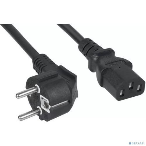 Кабель питания Filum ПВС-АП 3x1.0 CEE 7/ 7(Schuko) угловая - C13, 220/ 250В, 10А, чёрный, 1.8м (FL-PC-SH90/C13-C1-1.8-BK)