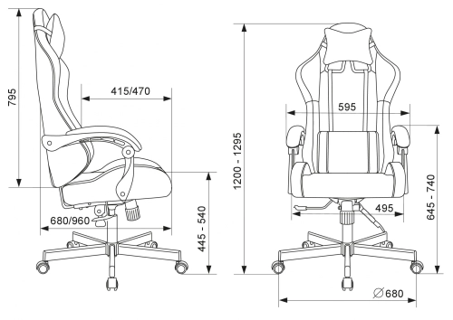 Кресло игровое Knight Terminator розовый Velvet 36 крестов. металл (KNIGHT TERMINATOR PK) фото 18