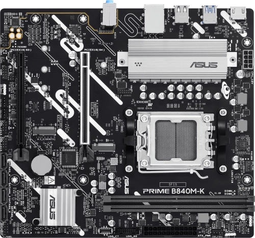 Материнская плата Asus PRIME B840M-K Socket AM5 AMD B840 2xDDR5 mATX AC`97 8ch(7.1) 2.5Gg RAID+HDMI