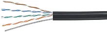 Кабель информационный Cabeus UTP-4P-CAT.5E-SOLID-ST-OUT кат.5E U/UTP 4 пары PE внешний 305м черный