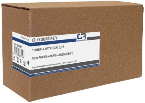 Картридж лазерный CopyRite CR-XE106R03487Y 106R03487 желтый (2400стр.) для Xerox Phaser 6510/ WC6515